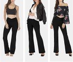 High Waisted Bootleg Yoga Pants for Women