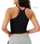3-Pack Women's Seamless Ribbed Crop Tank Tops