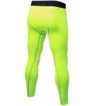 Men's Fluorescent Green Compression Running Tights