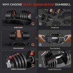 Yaheetech 40lbs Adjustable Dumbbell Set for Home Gym