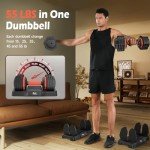 Adjustable Dumbbell Set - 25LB Pair for Workouts