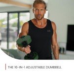 NUOBELL Adjustable Dumbbells 5-80 lbs (Tactical Green)