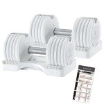 Adjustable Dumbbell Set 12.5/25lb for Home Gym