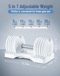 Adjustable Dumbbell Set 12.5/25lb for Home Gym