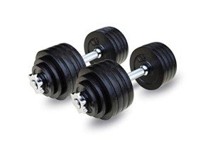 Adjustable Cast Iron Dumbbells Set - 105 lbs