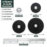 Adjustable Cast Iron Dumbbells Set - 105 lbs