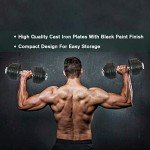 Adjustable Cast Iron Dumbbells Set - 105 lbs