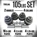 TELK Adjustable Dumbbells (52.5lb x 2) Set