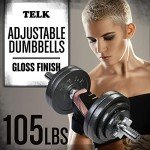 TELK Adjustable Dumbbells (52.5lb x 2) Set