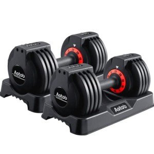 AOTOB 25 lbs Adjustable Dumbbell Set (Pair)