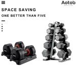 AOTOB 25 lbs Adjustable Dumbbell Set for Home Gym