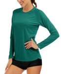 Women's Sun Protection Workout Shirts - Jade Green