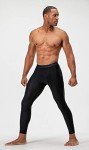 Men's Compression Athletic Leggings - 2 Pack, Black/White