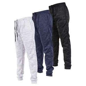 Men’s Performance Jogger Sweatpants with Pockets - 3 Pack