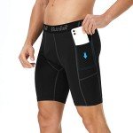Runhit Men's Compression Shorts with Pockets - 3 Pack
