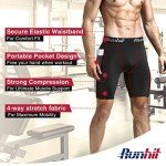 Runhit Men's Compression Shorts with Pockets - 3 Pack