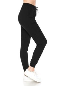 Women's Black Jogger Pants with Pockets - 2X