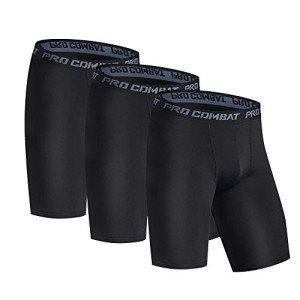 Men's Compression Workout Shorts 3-Pack - Black
