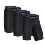Men's Compression Workout Shorts 3-Pack - Black
