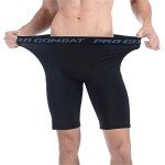 Men's Compression Workout Shorts 3-Pack - Black