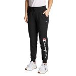 Champion Women's Black Sweatpants with Logo