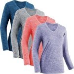 Women's Long Sleeve Dry-Fit Athletic Tops Set
