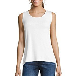 Hanes Women's Cotton Tank Top - White, Large