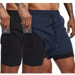 COOFANDY Men's 2 Pack Quick-Dry Workout Shorts