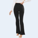 YOLIX Women's High Waisted Flared Leggings with Pockets