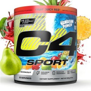 C4 Sport Pre Workout Powder - Hawaiian Punch Flavor