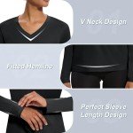 Long Sleeve Athletic Tops for Women - 4 Pack