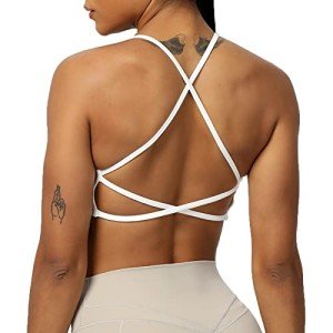 Backless Padded Low Impact Sports Bra for Women