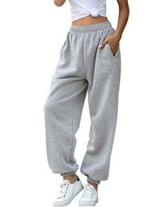 High Waisted Women's Workout Jogger Pants - Grey