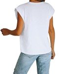 Women's Casual Cap Sleeve Tank Top - White