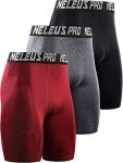 NELEUS Men's Compression Shorts 3-Pack - Athletic Wear