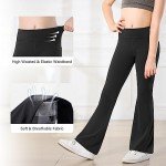High-Waisted Kids Bootcut Yoga Pants with Pockets