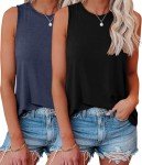 Women's Casual Sleeveless Tank Tops - 2 Pack