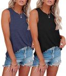 Women's Casual Sleeveless Tank Tops - 2 Pack