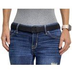 Adjustable Gel Backing Invisible Elastic Belt - Black