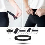 Adjustable Gel Backing Invisible Elastic Belt - Black