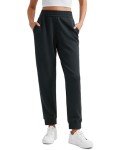 High Waisted Modal Joggers with Pockets - Black