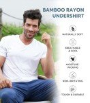 David Archy Men's Bamboo V-Neck T-Shirts - 3-Pack