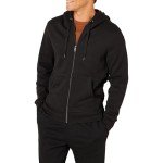 Amazon Essentials Men's Black Full-Zip Fleece Hoodie