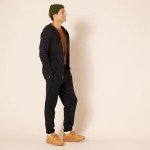 Amazon Essentials Men's Black Full-Zip Fleece Hoodie