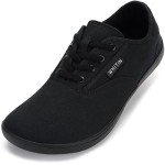 WHITIN Men's Minimalist Canvas Sneakers - Black