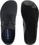 WHITIN Men's Minimalist Canvas Sneakers - Black