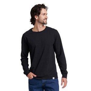 Russell Athletic Men's Long Sleeve Workout Shirt, Black