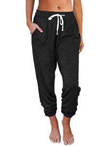 AUTOMET Women's Black Joggers with Pockets