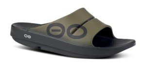 OOFOS OOahh Slide, Tactical Green - Lightweight Recovery Shoewear