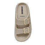 Cushionaire Women's Fame Cloud Slide Sandals - Khaki
